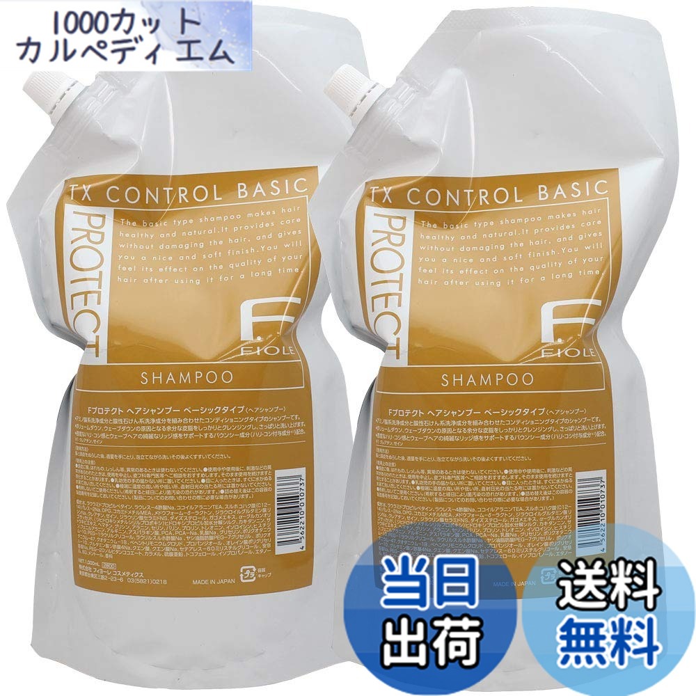 【送料無料】フィヨーレ Fプロテクト ベーシックタイプ シャンプー 1000mL 詰め替えタイプ x 2個 セット fiole サイズ：1.0リットル (x 2)