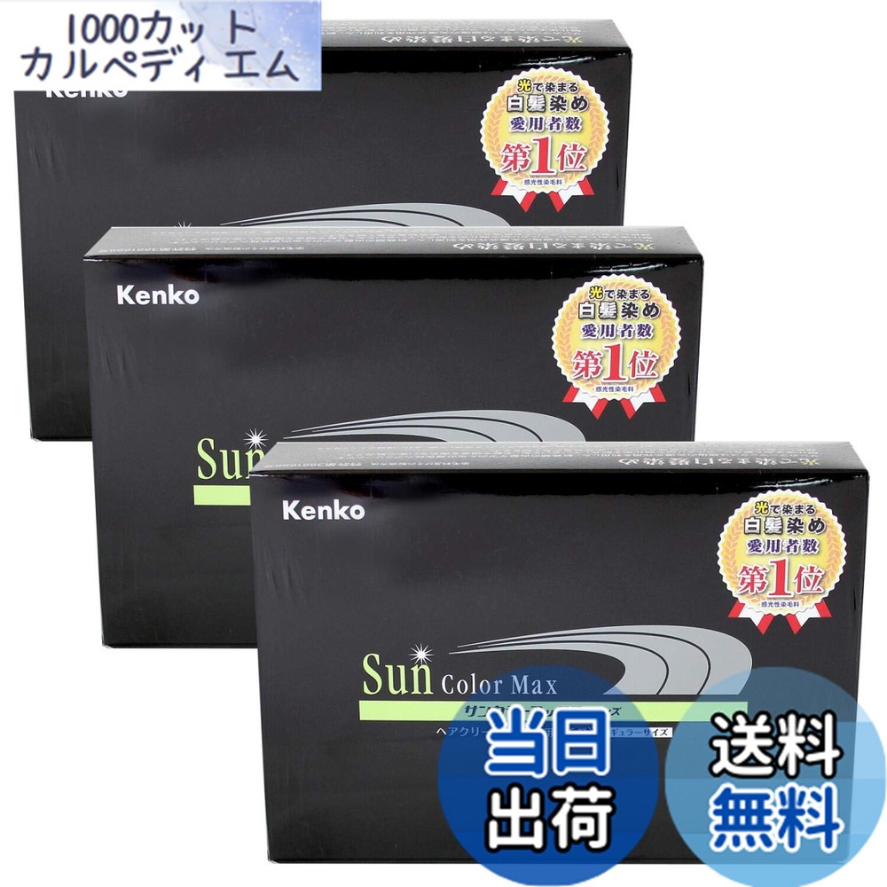 【貨物輸送無料】サンカラーマックス 黒いこと(主に成人男性用)75gx3本 色：黒いこと、大いさ：75瓦 (x 3)