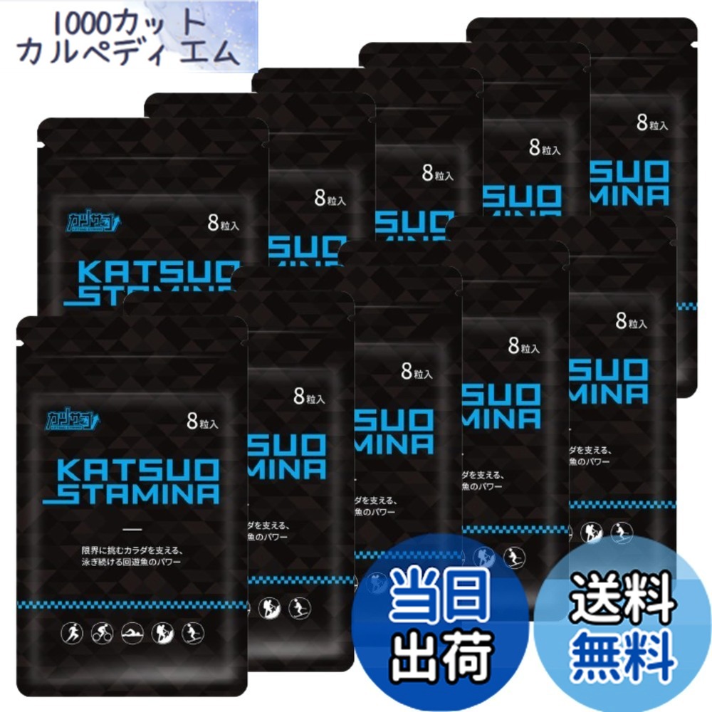 【貨物輸送無料】【１０袋書き割り】KATSUO STAMINA カツサプ 1袋(8粒入)