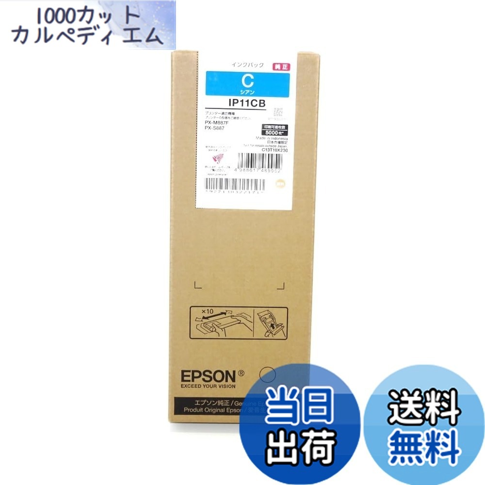 【送料無料】エプソン 純正 インクパック 約5,000ページ IP11CB シアン