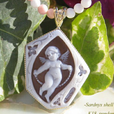 楽天市場】Ciro Vitiello作 シェルカメオK18カメオ ペンダントトップ