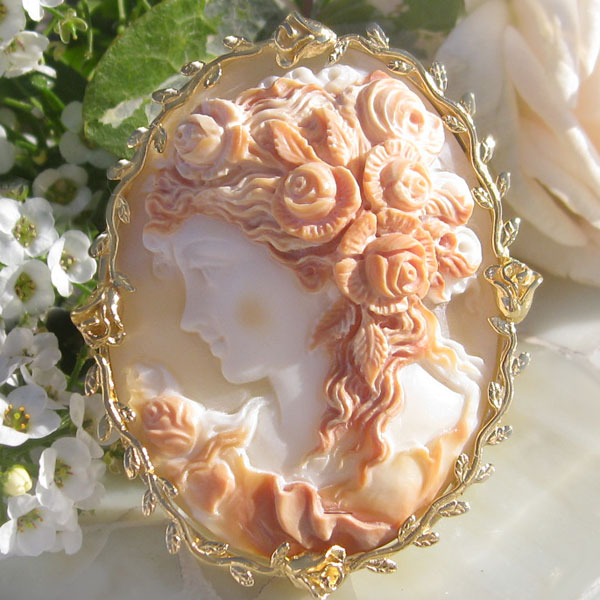 楽天市場】アッカニート最新作Ciro Accanito作シェルカメオK18 SILVER