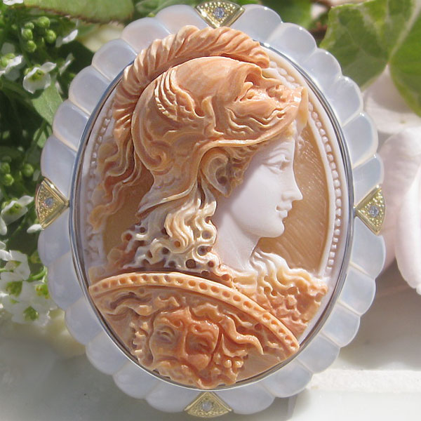 楽天市場】アッカニート最新作Ciro Accanito作シェルカメオK18 SILVER