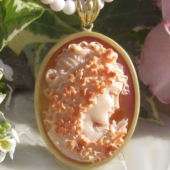 楽天市場】シェルカメオGiovanni Aversano作K18カメオ ペンダント
