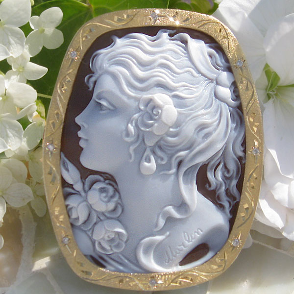 Hans Dieter Roth氏作 天然メノウカメオルース stone カメオのことなら