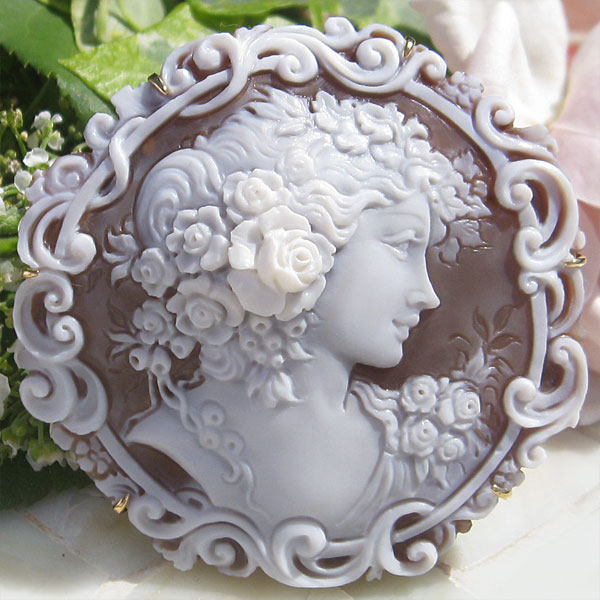 楽天市場】アッカニート最新作Ciro Accanito作シェルカメオK18 SILVER