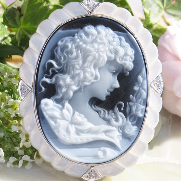 楽天市場】Hans-Peter Muller作 ストーンカメオ 最高級ブラックメノウ