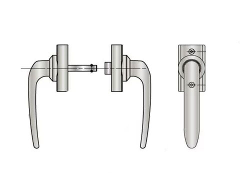 グレモアハンドル 全開口部窓枠用 不二サッシ 大建築用CB6391NN/ZN 【製造業者取り寄せ品】