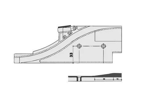下枠御引き回し 引違い窓用 不二サッシ 大建築用 HA2703SL/R 【製造業者取り寄せ品】