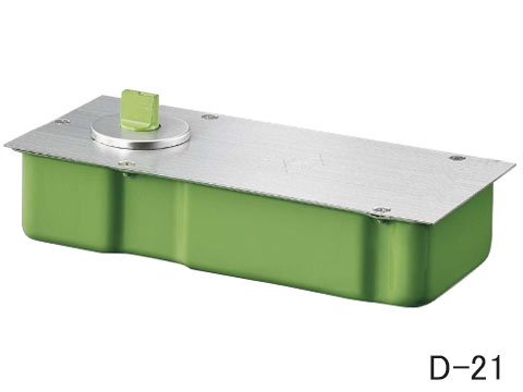 フロアヒンジ 「D-21」 ストップ付 中心吊り自由開き 大鳥機工（DIA） 【メーカー取り寄せ品】