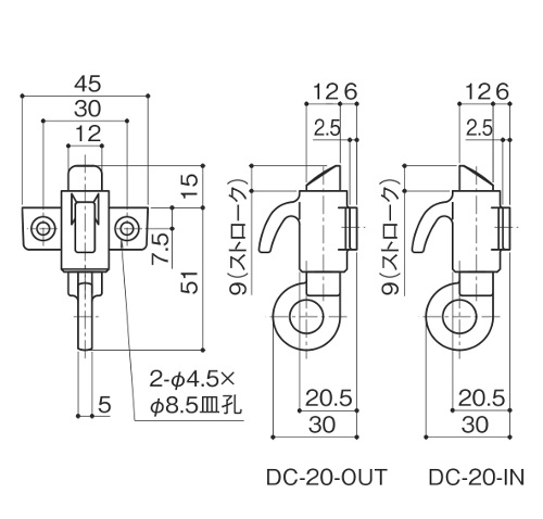 【楽天市場】内倒し用/外倒し用 トップラッチ ナカニシ DC20【メーカー取り寄せ品】：網戸サッシ部品窓の専門店