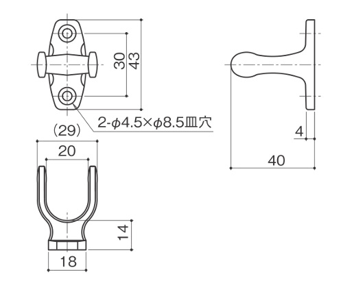 【楽天市場】フック棒架 ナカニシ DC62D【メーカー取り寄せ品】：網戸サッシ部品窓の専門店