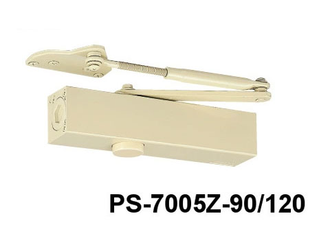 0円 【国産】 ドアチェック ニュースター PS-7005LZ-90 120 クリアグレー パラレル型 ストップ付 ドアクローザー 日本ドアーチェック アングルブラケット L