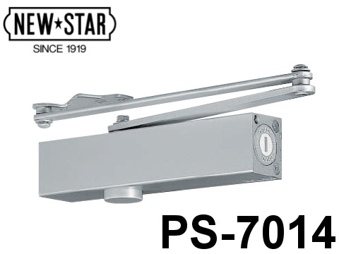 ドアチェック ニュースター 「PS-7014」 シルバー パラレル型 ストップ付 ドアクローザー 日本ドアーチェック製造株式会社【メーカー取り寄せ品】