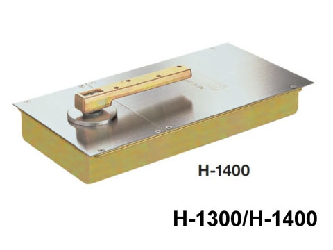 フロアヒンジ 「HS-1300」 ストップ付 中心吊り自由開き トップ逆付 日本ドアーチェック製造株式会社【メーカー取り寄せ品】