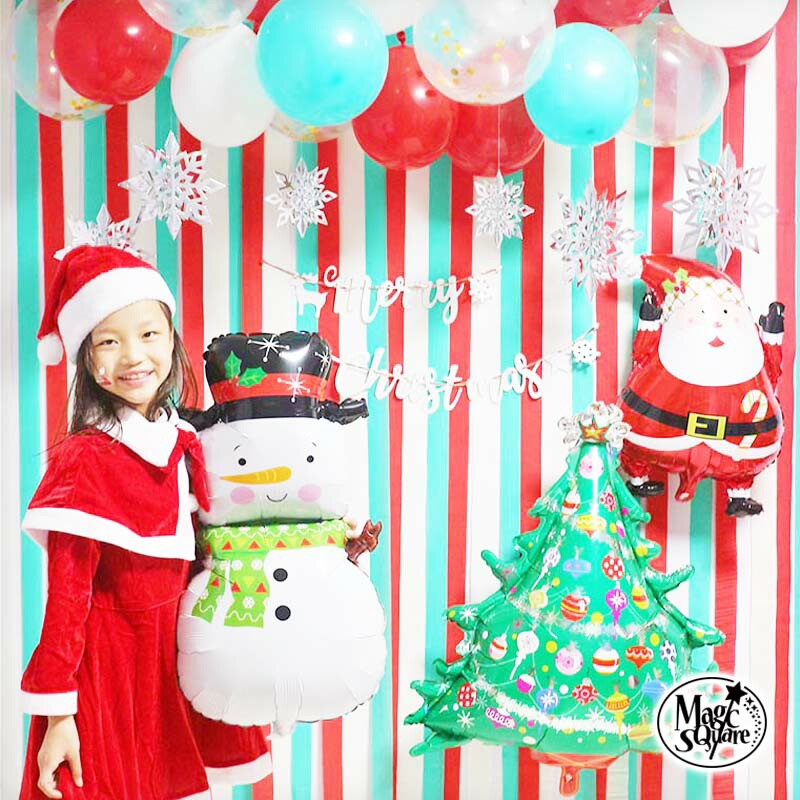 楽天市場 送料無料 クリスマス フォトブースセット クリスマスデコレ デコレ クレープストリーマー 風船 バルーン 数字 ガーランド パーティー セット 飾り 飾り付け ツリー サンタ 受注生産 ウォールステッカーのスクウェア