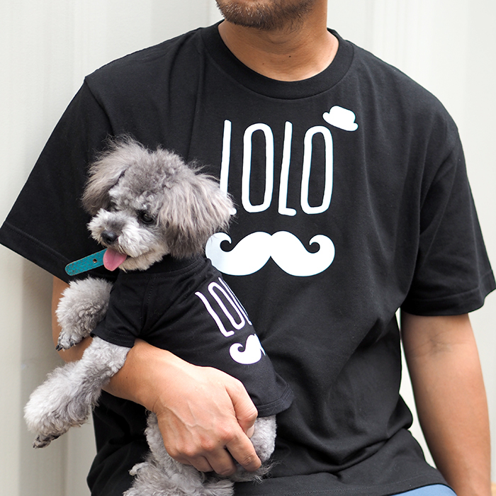 楽天市場 おひげペアtシャツ 犬 飼い主 お揃い ペアルック Tシャツ 名入れ 名前入り 半袖 春夏 コーデ お揃いコーデ リンクコーデ シミラールック ドッグウェア ペット おそろコーデ 誕生日プレゼント ギフト 贈り物 犬 好き プレゼント 誕生日 敬老の日 名入れ