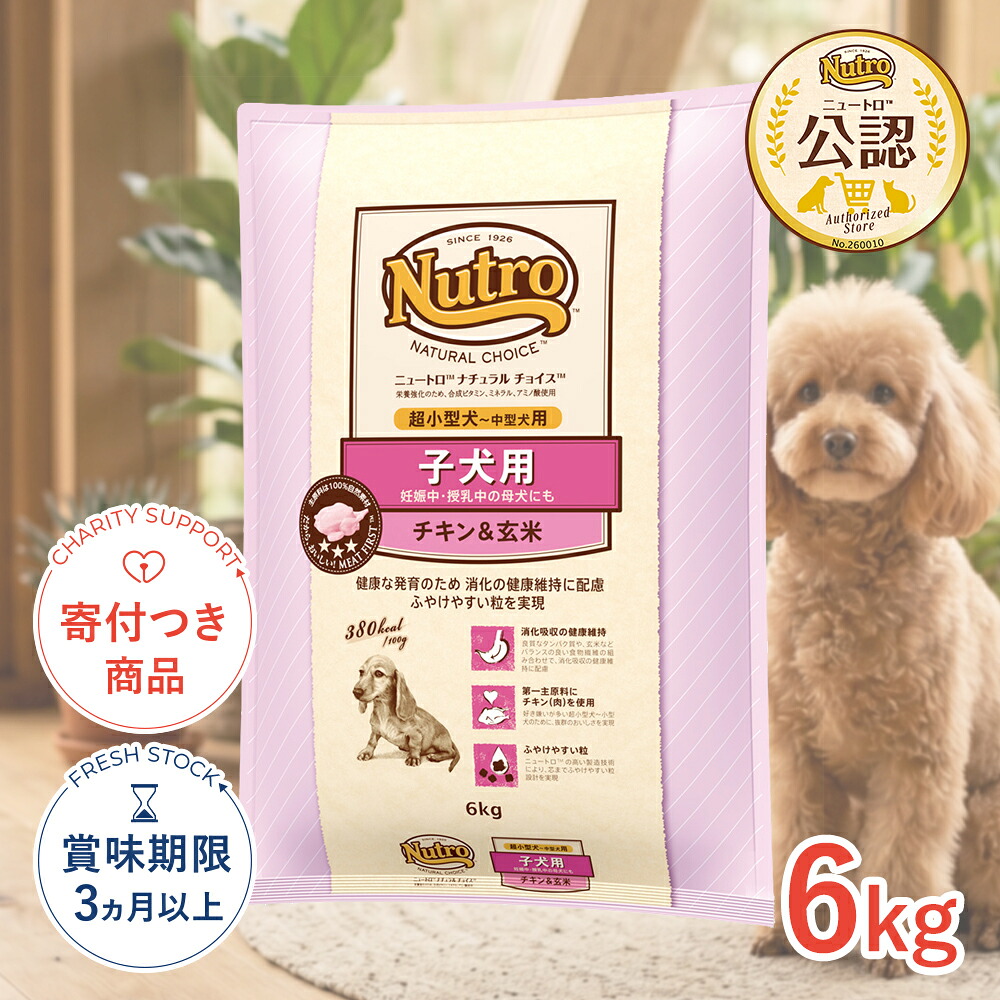 【LINE加えることで500円OFF！】ナチュラルチョイス 犬ころ用 意気地無し\u0026玄米 6kg / 超小型～中型犬用 幼犬 犬ころ 割り増し金意気地無し #w-147910 [Nutro] ドッグフード・サプリメント-ペット・ペットグッズ-ドッグフード