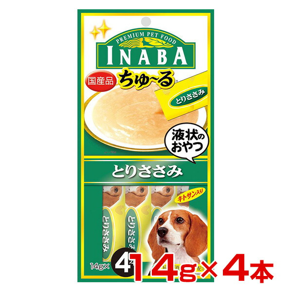 楽天市場 最大350円offクーポン チャオ ちゅーる とりささみ 14g 4本 犬用 Ciao ちゅ る いなば チュール 国産 おやつ 液体 W モコペット