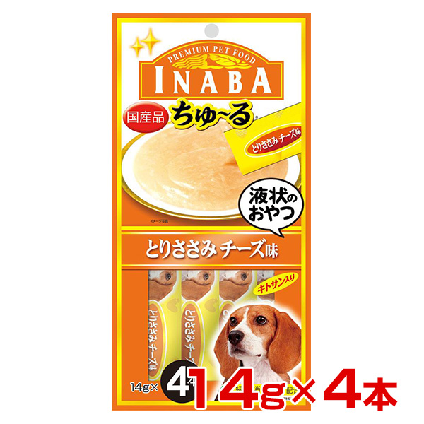 楽天市場 チャオ ちゅーる とりささみ チーズ味 14g 4本 犬用 Ciao ちゅ る いなば チュール 国産 おやつ 液体 W モコペット