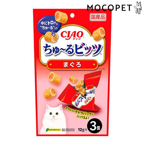 楽天市場 最大450円offクーポン チャオ Ciao ちゅ るビッツ まぐろ 12g 3袋 猫 おやつ ちゅーる チュール W 00 00 モコペット