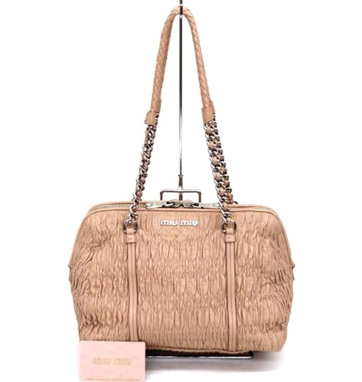 MIU MIU♦ マテラッセナッパレザー ミニバッグ Miu Miu マテラッセ ナッパレザーショルダーバッグ | ブラック