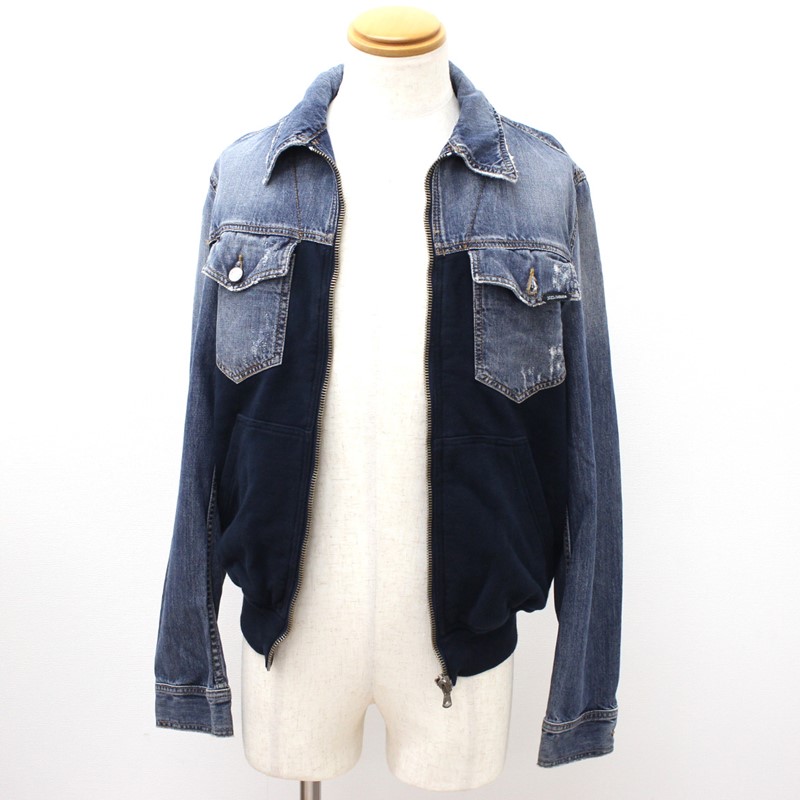 楽天市場 Dolce Gabbana ドルチェ ガッバーナ ドルガバ Gジャン デニムジャケット ジージャン メンズ イタリア サイズ48 M 中古 10carat