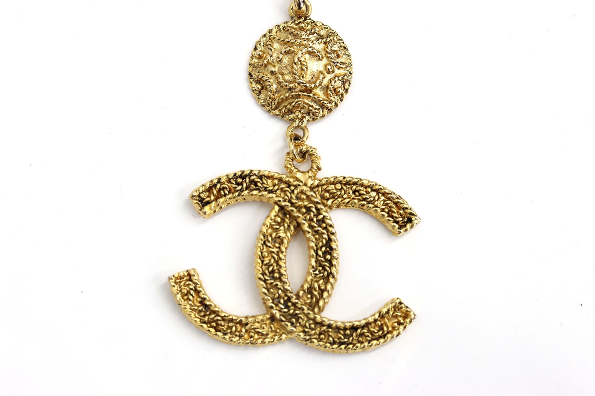 【CHANEL】シャネル ネックレス メッキ ココマーク ゴールド アンティーク【中古】
