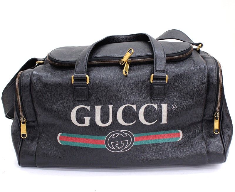 楽天市場 Gucci グッチ レザー ２way ショルダーバッグ ボストンバッグ ハンドバッグ ロゴ プリント ブラック Gg柄 希少 レア 5478 中古 10carat