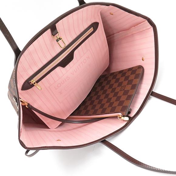 楽天市場 未使用 Louis Vuitton ルイヴィトン ネヴァーフルmm トートバッグ ダミエ エベヌキャンバス ローズバレリーヌ ピンク 18年6月購入 N 中古 10carat