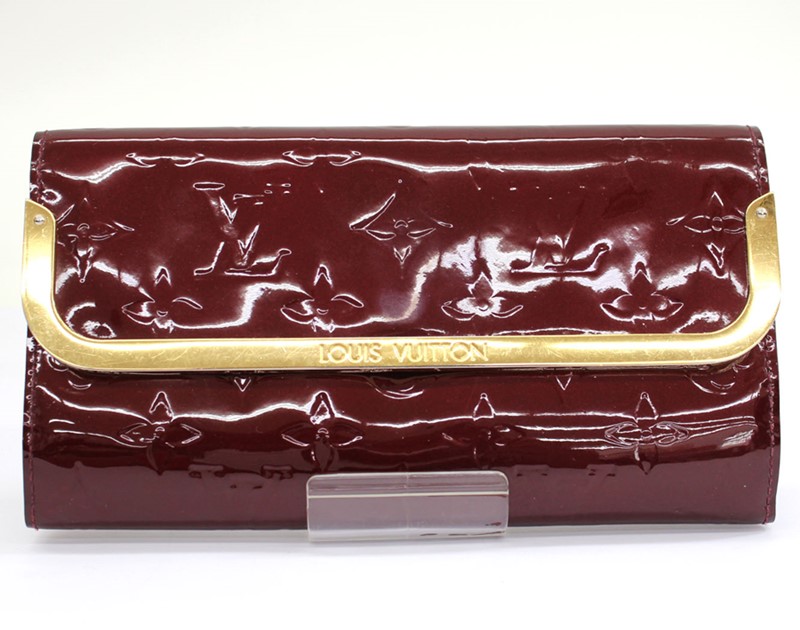 【LOUIS VUITTON】ルイヴィトン ポルトフォイユ・ロスモア 長財布 モノグラムヴェルニ ルージュフォーヴィスト M91592【中古】｜10carat