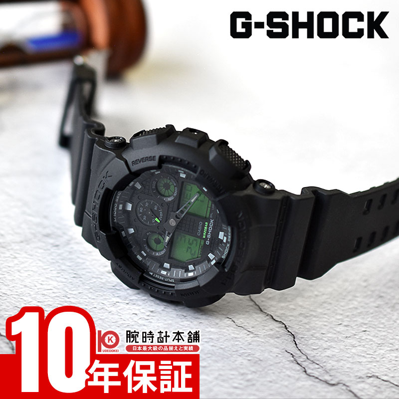 カシオ Gショック G-SHOCK GA-100BEG-1AJF 男性 黒 緑