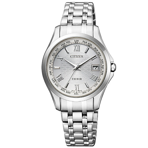 CITIZEN EXCEED Eco-drive EC1120-59A Silver Dial Women's Watch New in Box