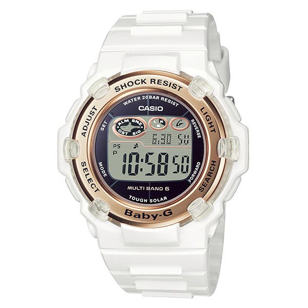 BABY-G ベビーG 電波 ソーラー レディース ホワイト デジタル カシオ 腕時計 ソーラー電波時計 CASIO 防水 時計 かわいい 白 新作 2021 ホワイト watch BGR-3003U-7AJF (2022年7月上旬再入荷予定)