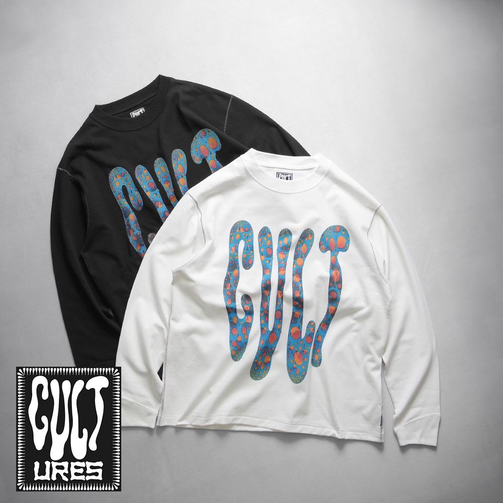 20%OFF【CULTURES カルチャーズ】CULT LOGO MASHROOM L/S Tee カルトロゴ マッシュルーム 長袖Tシャツ