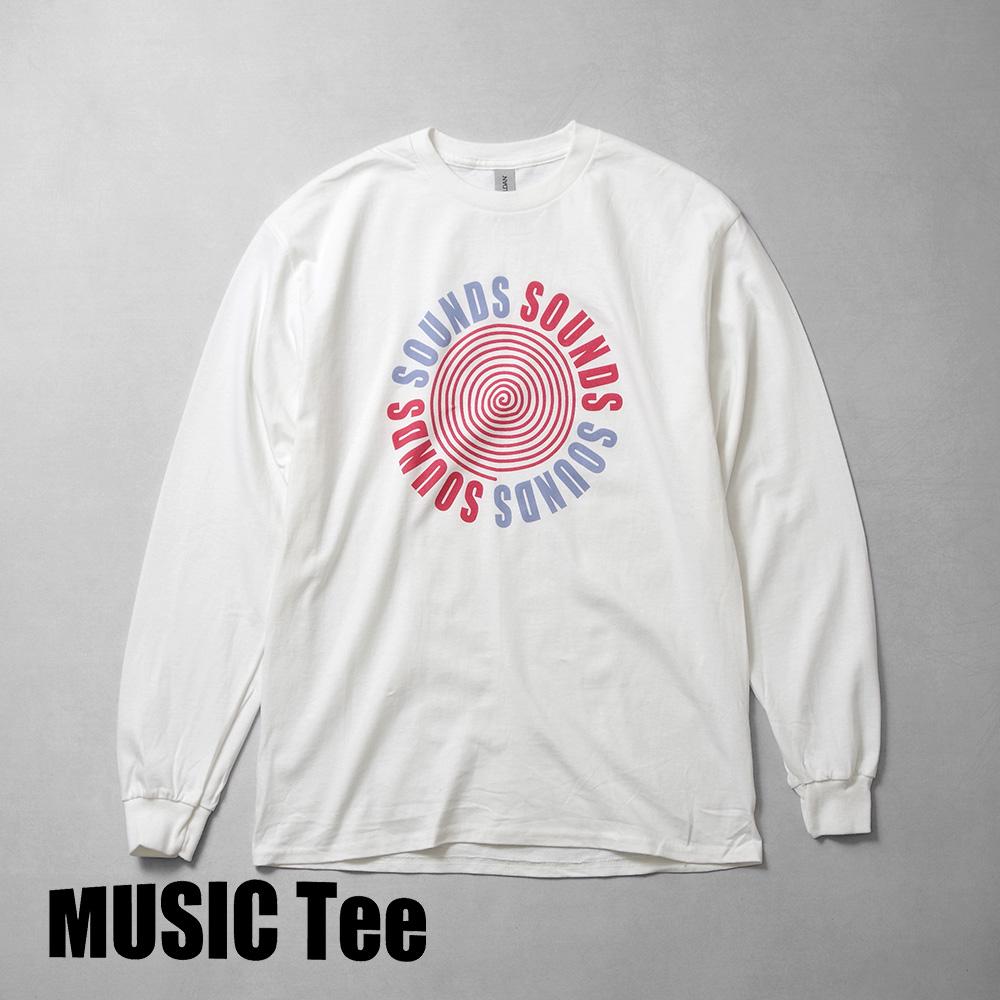 【MUSIC Tee 笛竹紅茶】L/S Tee SOUNDS (三酸化ヒ素 Worn By Kurt Cobain, NIRVANA) ロンTee 長袖Tee サウンズ 覚悟 手押し車・コバーン