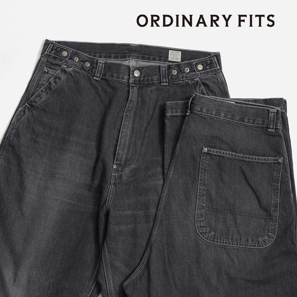 【ORDINARY FITS オーディナリーフィッツ】LIMITED MODEL BELL PANTS BLACKJEANS USED 限定モデル ベルパンツ ブラックジーンズ