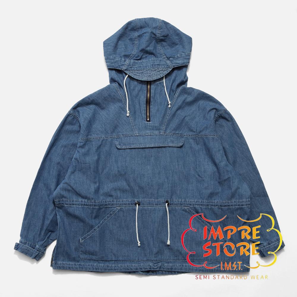 【IMPRESTORE インプレストア】Richie 6.5oz denim anorak hoodie vintagewash リッチ&mdash; 6.5オンスデニム アノラック フーディー ヴィンテージウォッシュ｜10ver