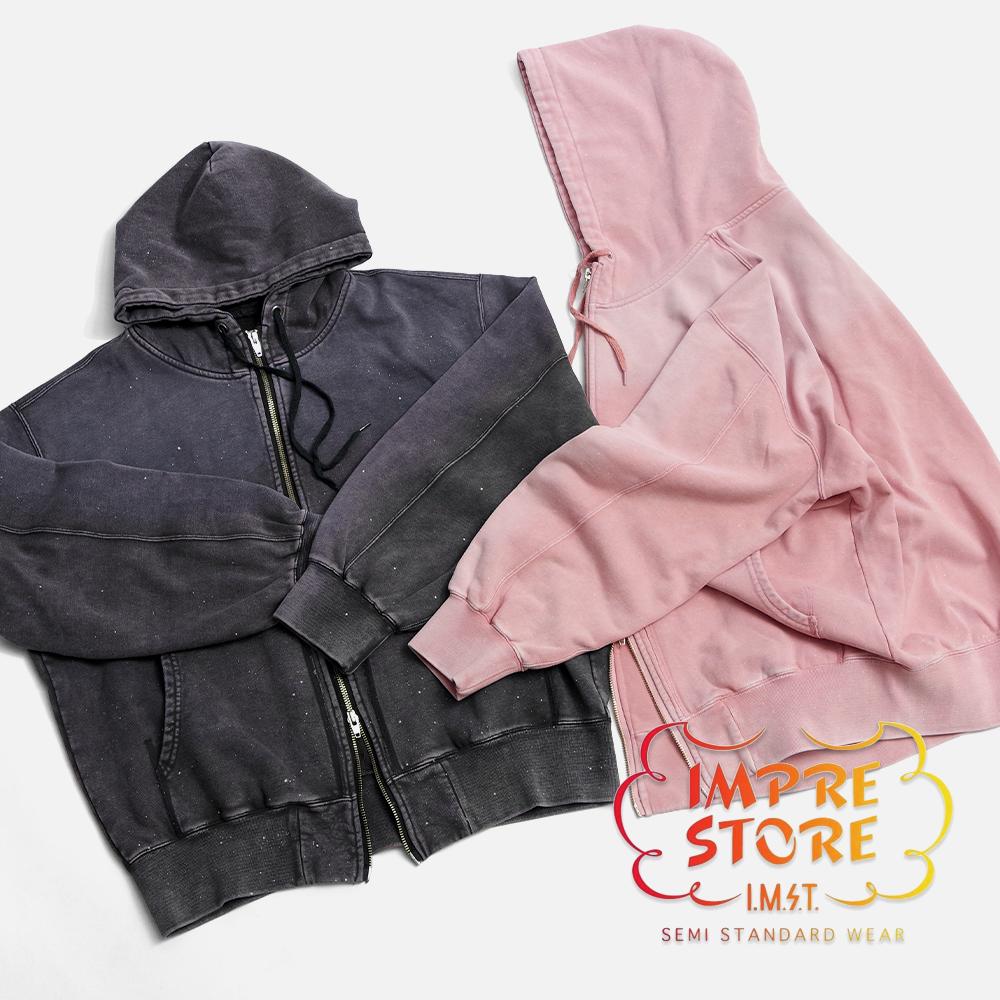 【IMPRESTORE インプレストア】 Thompson paint splattered Zip hoodie separate pocket トンプソン スプラッターペイント製作 ジップフーディ セパレート衣嚢