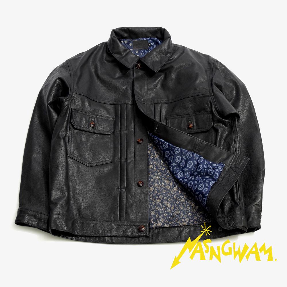 【Nasngwam ナスングワム】ATAVISM LEATHER JACKET アタビズム なめし革上衣