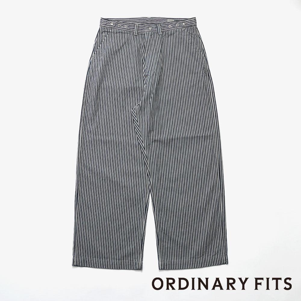 【ORDINARY FITS オーディナリーフィッツ】BELL PANTS HICKORY STRIPE ヒッコリーストライプ｜10ver