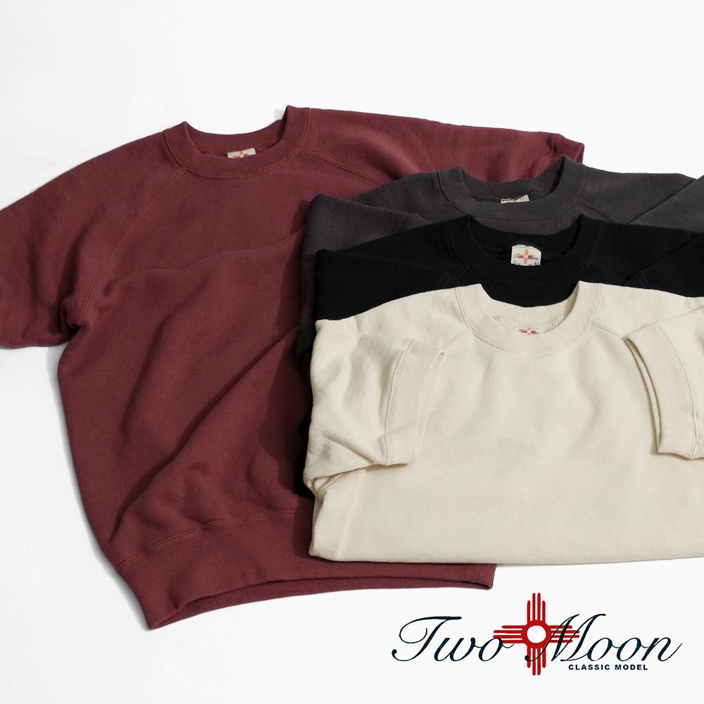 【TWO MOON トゥームーン】10248-26 SEASON COLOR LOOPWHEEL RAGLAN S/S SWEATSHIRT 26時節色つや 吊り編み ラグラン捩り 半袖流汗