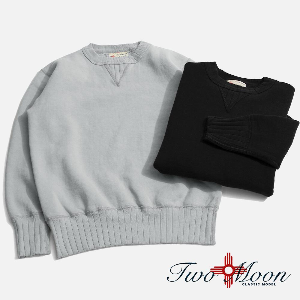 【TWO MOON トゥームーン】16508 Limited Edition LOOPWHEEL FLATSEAMER SWEATSHIRT Double V Gusset 制限事項針抜きリブモデル 吊り編み フラットシーマー 両V汗水