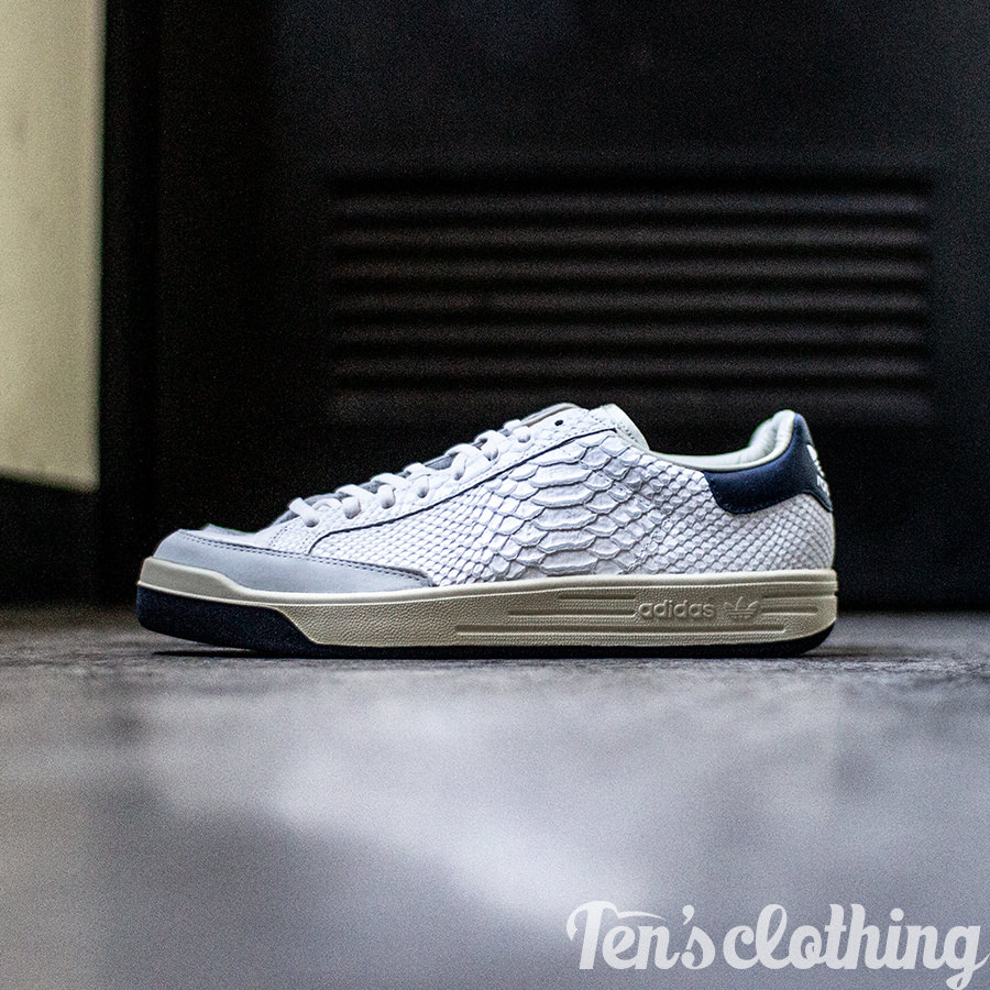 楽天市場 Adidas Originals アディダス オリジナルス Rod Laver Consortium Leather Pack Python ロッドレーバー コンソーシアム レザーパック パイソン メンズ スニーカー Core White Core White Collegiate Navy Fy4491 限定モデル Tens Clothing