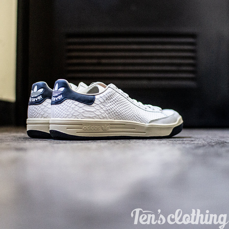 楽天市場 Adidas Originals アディダス オリジナルス Rod Laver Consortium Leather Pack Python ロッドレーバー コンソーシアム レザーパック パイソン メンズ スニーカー Core White Core White Collegiate Navy Fy4491 限定モデル Tens Clothing