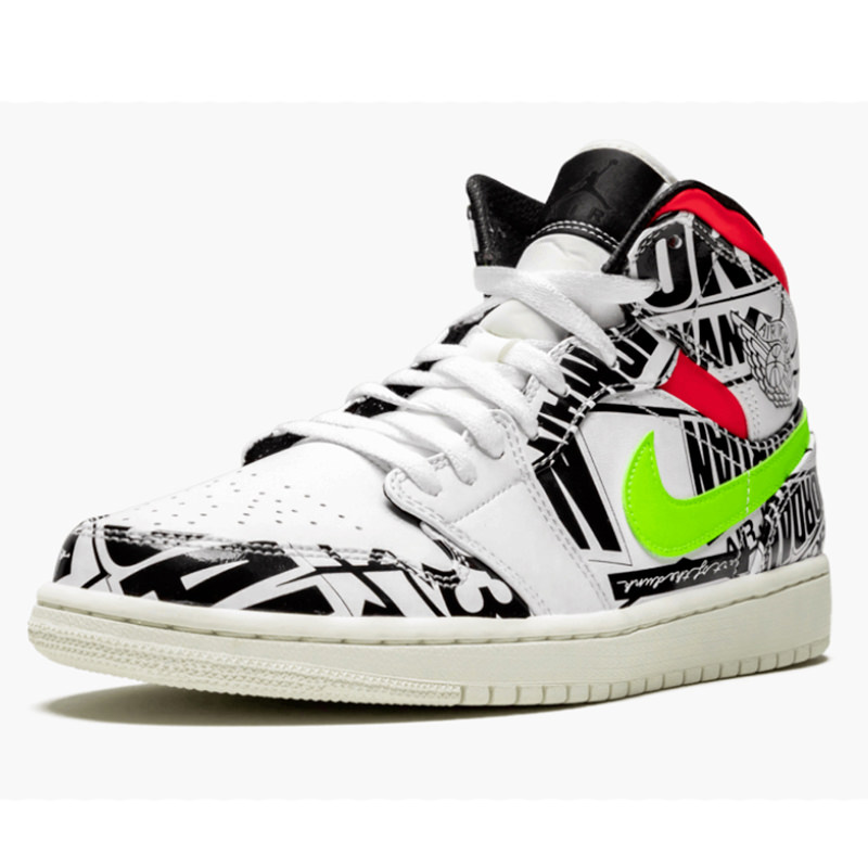 未使用 NIKE AIR JORDAN 1 MID ALL OVER LOGOS ナイキ エアジョーダン1