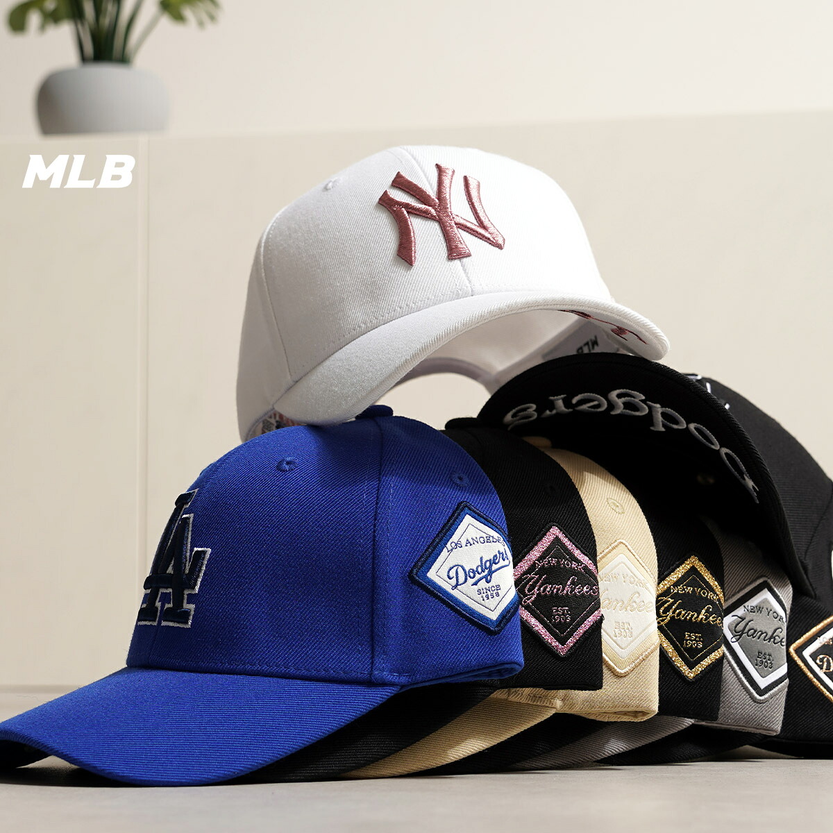 【1位】 MLB Korea キャップ LA 帽子 NY MLB ベースボールキャップ ブランド メンズ レディース ユニセックス 男女兼用 ヤンキース ドジャース 刺繍ロゴ ワッペン エンブレム 6パネル サイズ調節可能 春 夏 秋 冬 韓国ファッション ストリート系 ストリートファッション