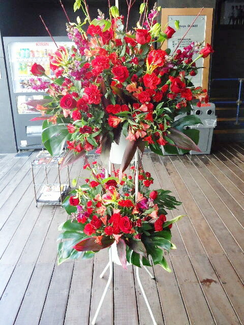 赤いこと系 照明ランプ花2段 RT-ST2-2026 御祝・開店・生まれ落ちる日・畏まり・ショウルーム・モデルルームなどの御祝事に！全国送りとどける能力のある！※15時までのご申し付けるで当日送りとどける出来る領域あります。（構成要素お届けできない領域あり）