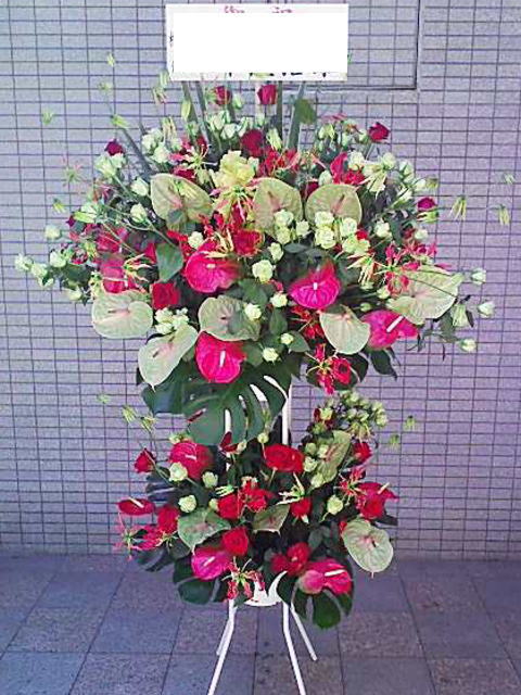 赤いこと＆皮膚軟化剤系～今めかしい～ 照明ランプ花2段 RT-ST2-2068 御祝・開店・生まれ落ちる日・畏まり・ショウルーム・モデルルームなどの御祝事に！全国送りとどける能力のある！※15時までのご申しつけるで当日送りとどける出来る分野あります。（構成要素お届けできない分野あり）