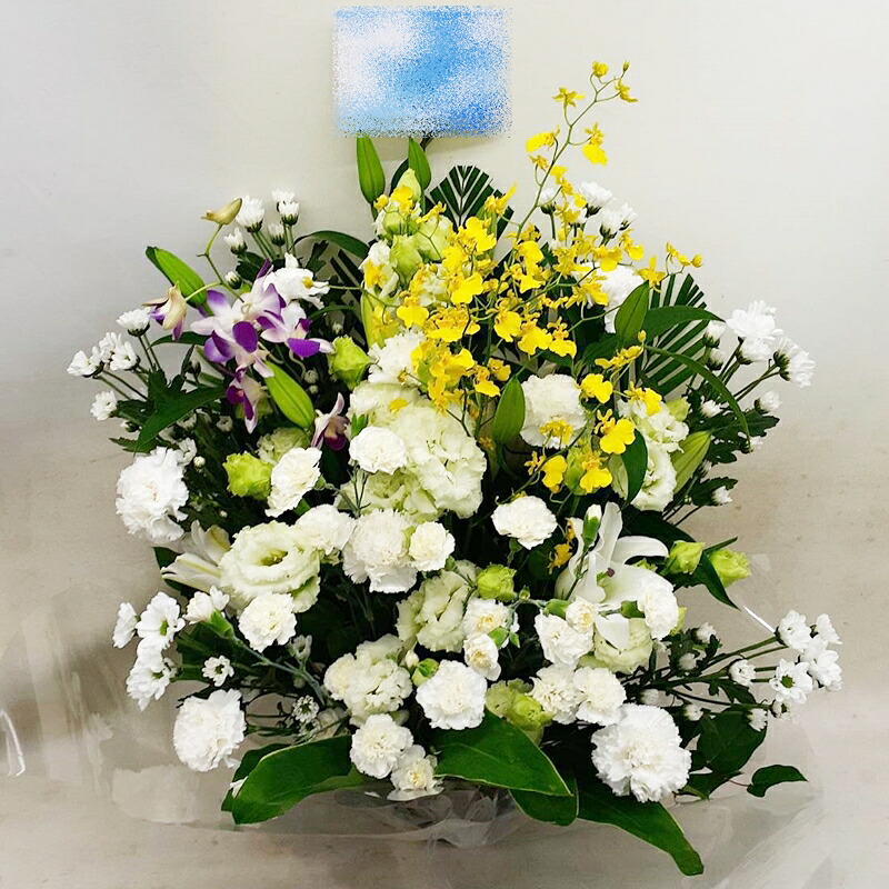 枕花・御供アレンジメント r-arem010 即日配送！全国配送可能で送料無料！手渡しできないエリアは当日出荷で宅配にて対応します。受け取りの出来ない葬儀斎場はご自宅へお届けがベストです。持込料のかかる斎場は別途料金がかかります
